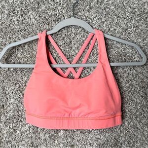 Lululemon Sports Bra Women’s 4 Athletica Energy Light Coral